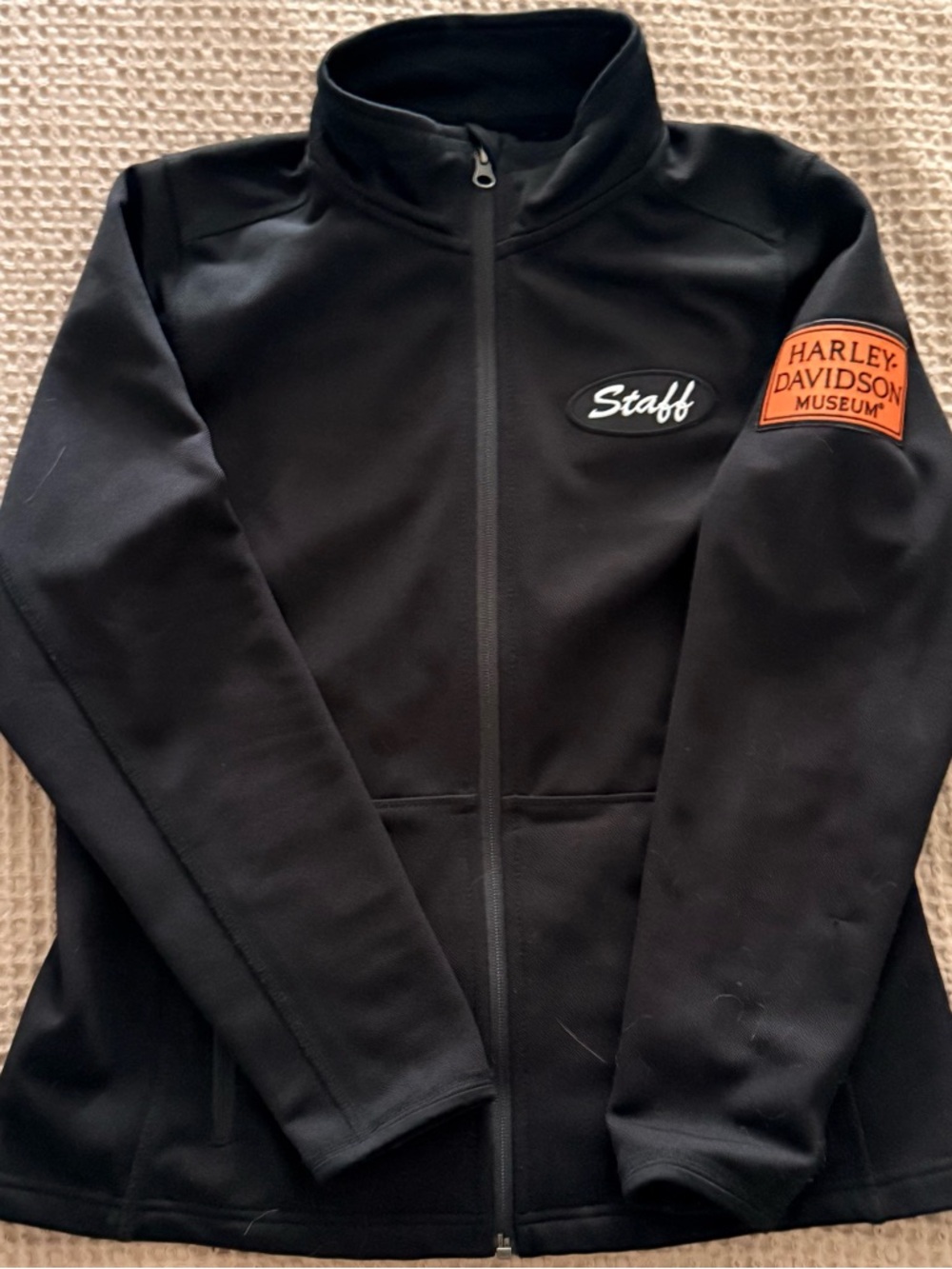 Harley-Davidson Museum Black and Orange Genuine Workwear Ladies Jacket